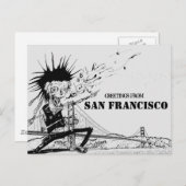Groeten uit de punk rotsreis van San Francisco Briefkaart (Voorkant / Achterkant)