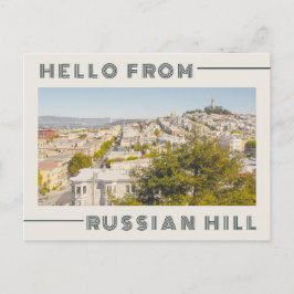 Groeten uit de Russische heuvel San Francisco Retr Briefkaart