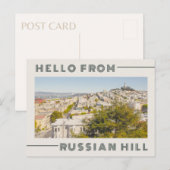 Groeten uit de Russische heuvel San Francisco Retr Briefkaart (Voorkant / Achterkant)