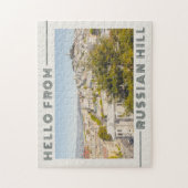 Groeten uit de Russische heuvel San Francisco Retr Legpuzzel (Verticaal)