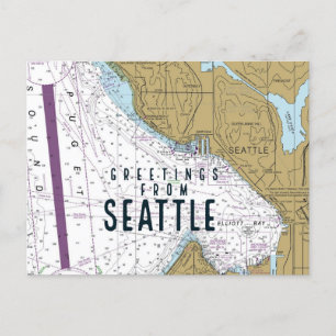 Groeten uit de Seattle Chart Briefkaart