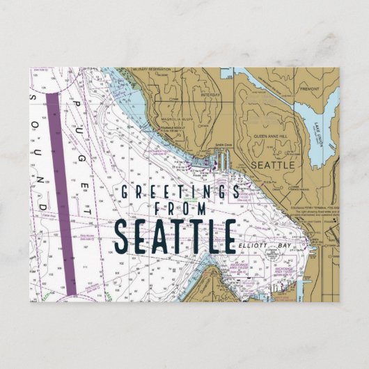 Groeten uit de Seattle Chart Briefkaart (Voorkant)