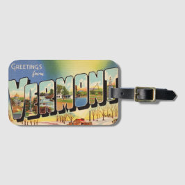 Groeten uit de staat Vermont Bagagelabel