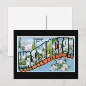 Groeten uit de staat Washington!  roadtrip Briefkaart (Voorkant / Achterkant)