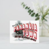 Groeten uit de stad Paranoia Briefkaart (Staand voorkant)