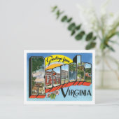 Groeten uit de stad Roanoke Virginia US Briefkaart (Staand voorkant)