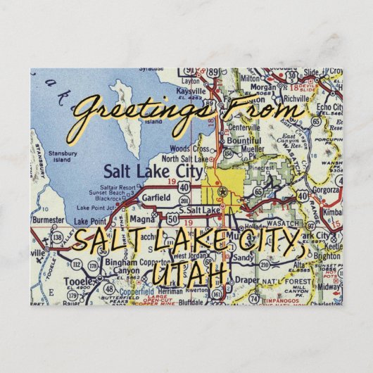 Groeten uit de stad Salt Lake City Briefkaart (Voorkant)