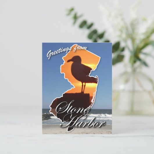 Groeten uit de Stone Harbour Briefkaart (Staand voorkant)