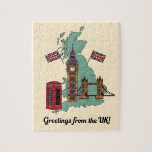 Groeten uit de UK Britse Landmarks Reis Legpuzzel