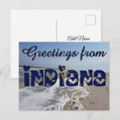 Groeten uit de Verenigde Staten van Indiana State  Briefkaart (Voorkant / Achterkant)