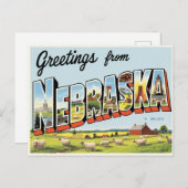 Groeten uit de Vintage van Nebraska Briefkaart (Voorkant / Achterkant)