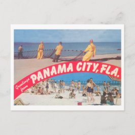 Groeten uit de Vintage van Panama City Florida Briefkaart