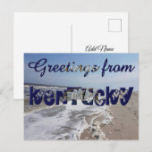Groeten uit de Vlag van de deelstaat Kentucky, Ver Briefkaart (Voorkant / Achterkant)