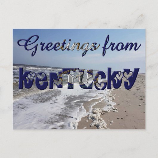 Groeten uit de Vlag van de deelstaat Kentucky, Ver Briefkaart (Voorkant)