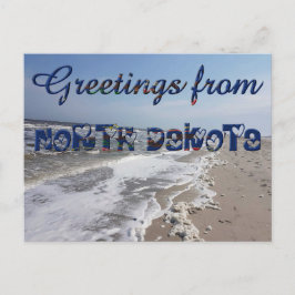 Groeten uit de Vlag van de staat North Dakota: Ver Briefkaart