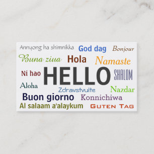 Groeten uit de wereld visitekaartje