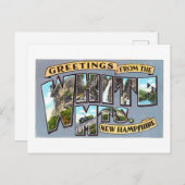 Groeten uit de White Mountains, New Hampshire Briefkaart (Voorkant / Achterkant)