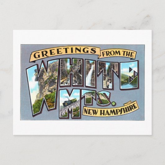 Groeten uit de White Mountains, New Hampshire Briefkaart (Voorkant)