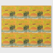 Groeten uit de  zonsondergang van Florida Cadeaupapier (Vlak)