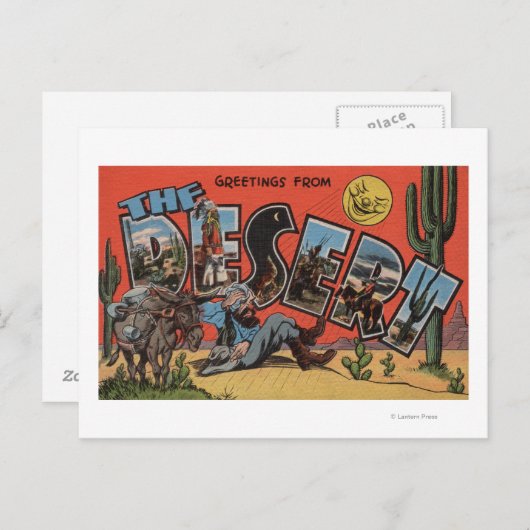Groeten uit de zuidwestelijke woestijn briefkaart (Voorkant / Achterkant)