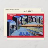 Groeten uit Decatur, AL Grote Brief Briefkaart (Voorkant / Achterkant)