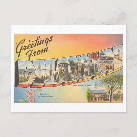  groeten uit Delaware Briefkaart (Voorkant)