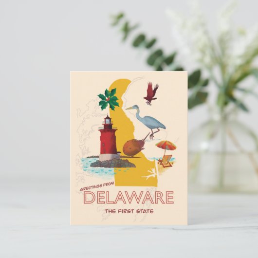 Groeten uit Delaware Briefkaart (Staand voorkant)