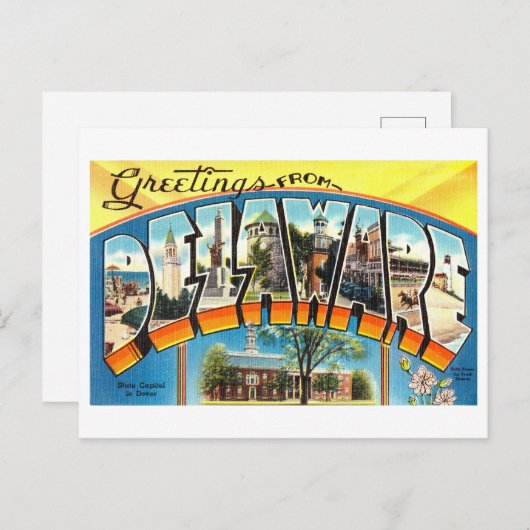  groeten uit Delaware Briefkaart (Voorkant / Achterkant)