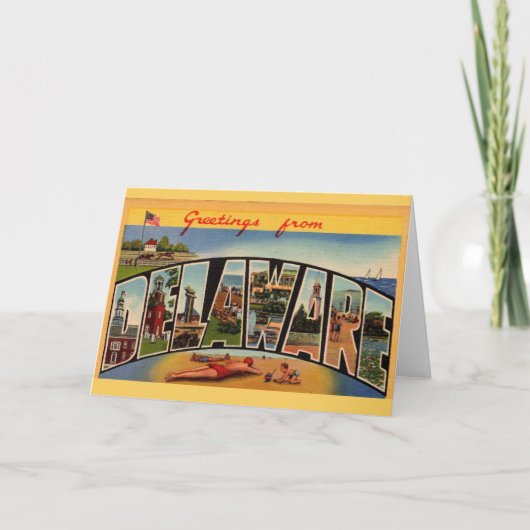 Groeten uit Delaware kaart (Voorkant)