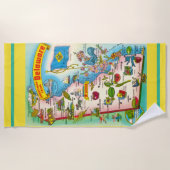 Groeten uit Delaware Kaart Strandlaken (Voorkant)