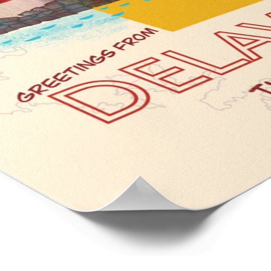 Groeten uit Delaware Poster (Hoek)