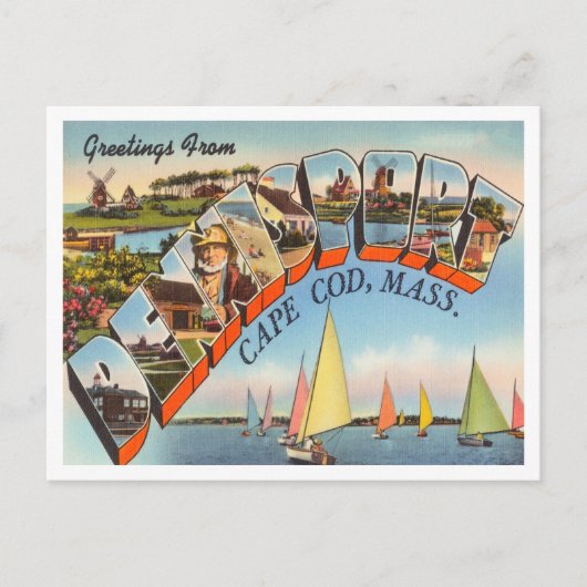 Groeten uit Denemarken, Cape Cod, Massachusetts Briefkaart (Voorkant)