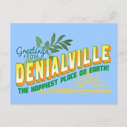 Groeten uit Denialville - ontkenning Briefkaart (Voorkant)