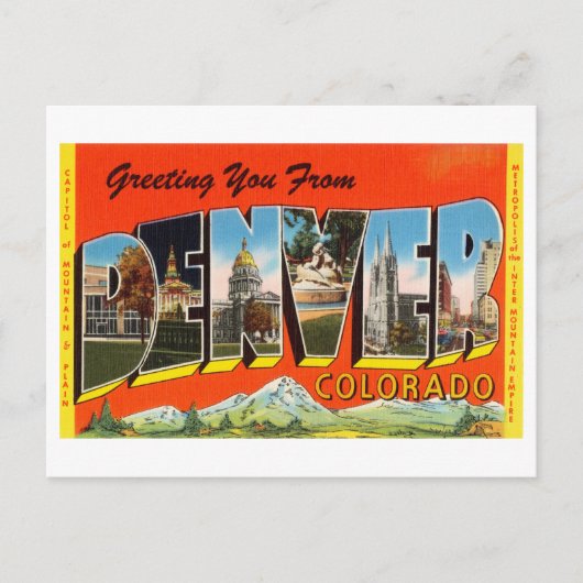  groeten uit Denver, Colorado Briefkaart (Voorkant)