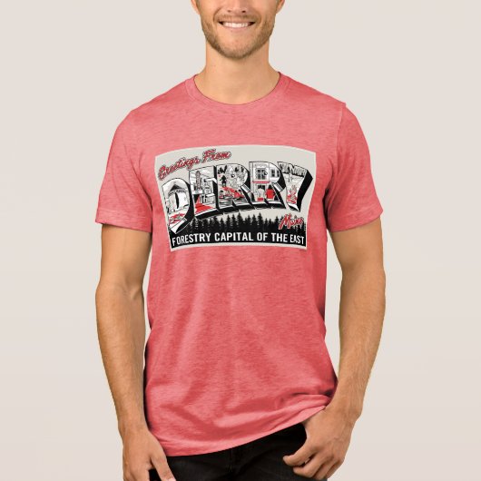 Groeten uit Derry Maine Tri-Blend Shirt (Voorkant)