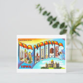 groeten uit Des Moines, Iowa, Briefkaart (Staand voorkant)