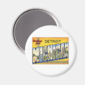 Groeten uit Detroit Michigan Magneet (Voorkant / Achterkant)