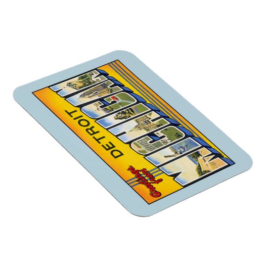  groeten uit Detroit Michigan Magneet (Rechterzijde)