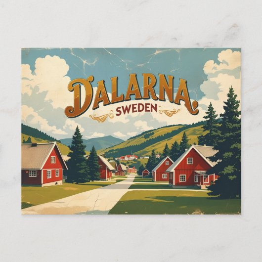 Groeten uit Dlarna Zweden Briefkaart (Voorkant)