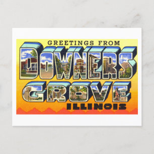  groeten uit Downers Grove, Illinois, Briefkaart