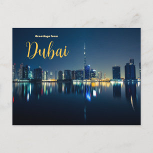 Groeten uit Dubai Stad Ansichtkaart Schitterende S Briefkaart