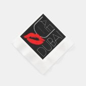Groeten uit Dubai UAE Red Lipstick Kiss Servetten (Hoek)