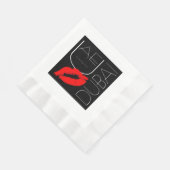 Groeten uit Dubai UAE Red Lipstick Kiss Servetten (Hoek)