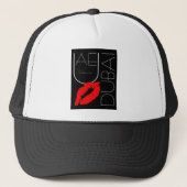 Groeten uit Dubai UAE Red Lipstick Kiss Trucker Pet (Voorkant)