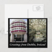 Groeten uit Dublin Ierland Briefkaart (Voorkant / Achterkant)