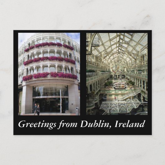 Groeten uit Dublin Ierland Briefkaart (Voorkant)