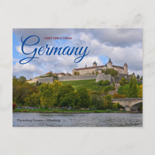 Groeten uit Duitsland Marienberg Würzburg Briefkaart