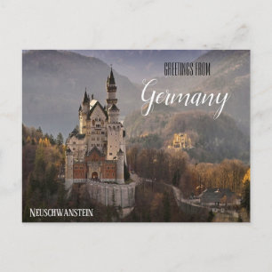 Groeten uit Duitsland Neuschwanstein Ansichtkaart Briefkaart