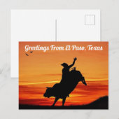 Groeten uit El Paso, Briefkaart Texas Rodeo (Voorkant / Achterkant)