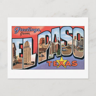 Groeten uit El Paso Texas Briefkaart
